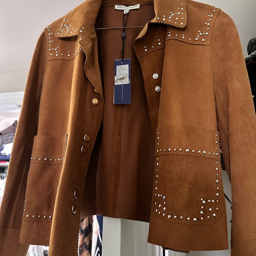 Rebecca Minkoff Brown Studded Blazer